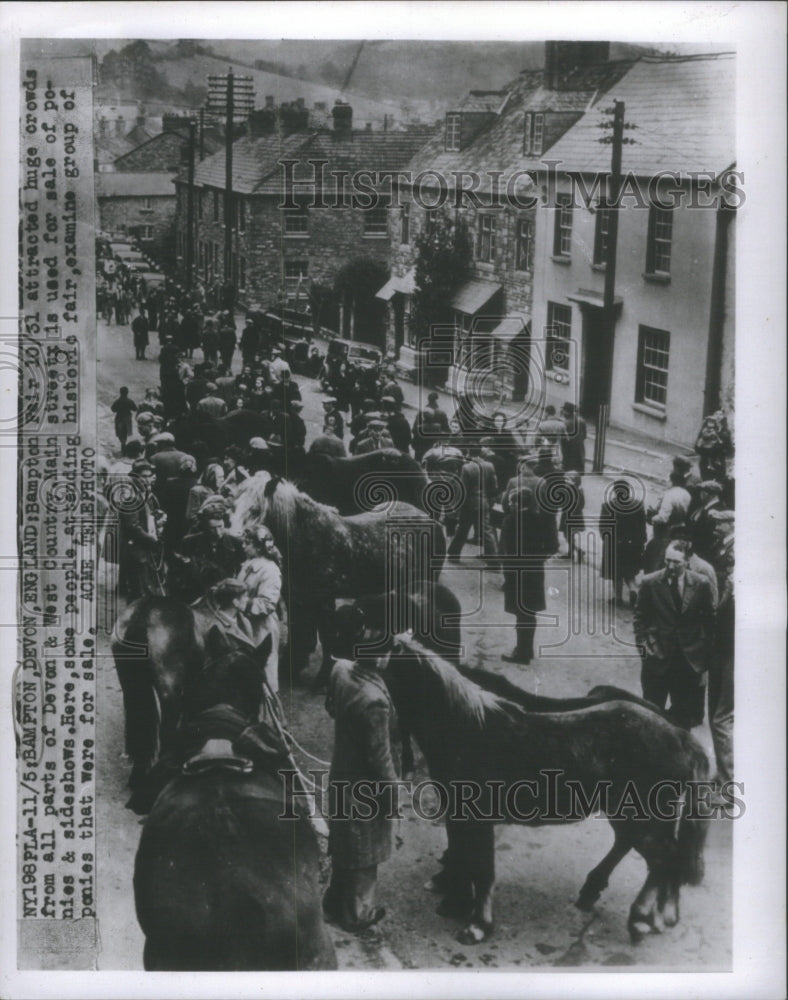 Press Photo Bampton Fair Devon &amp; West Country- RSA15443 - Historic Images