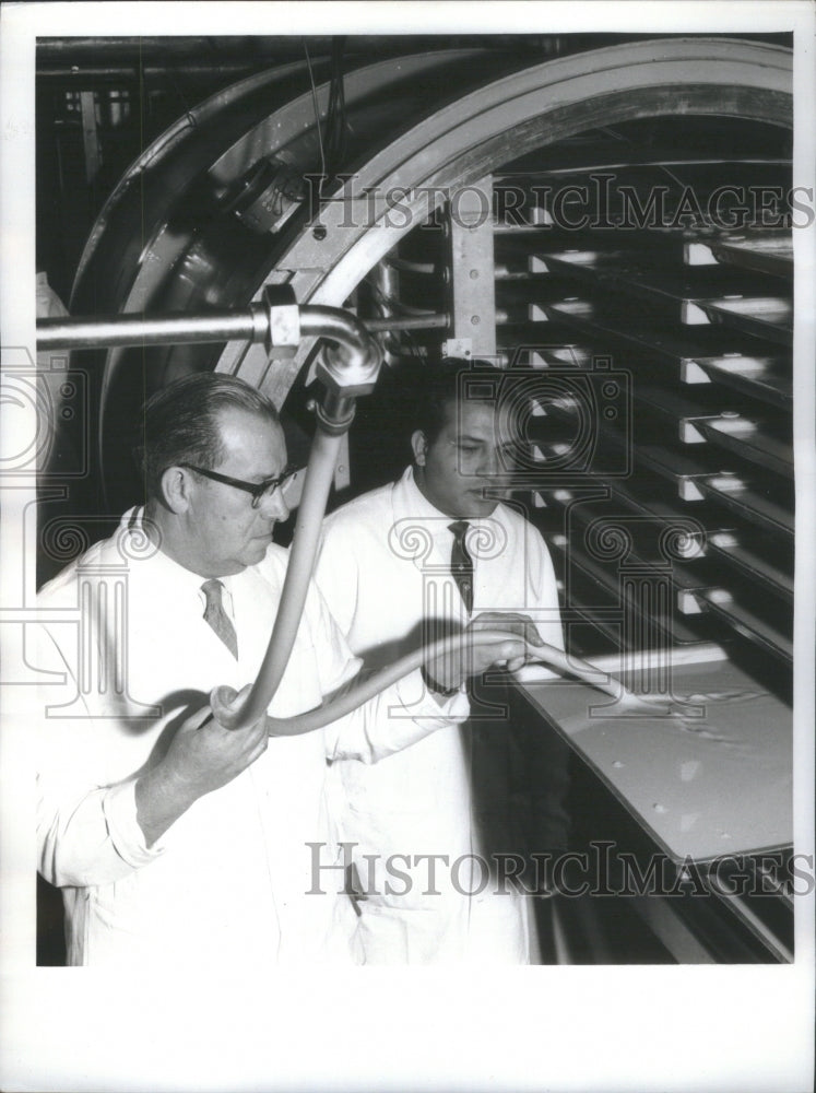 1965 factory Freeze-dried egg large scale - Historic Images