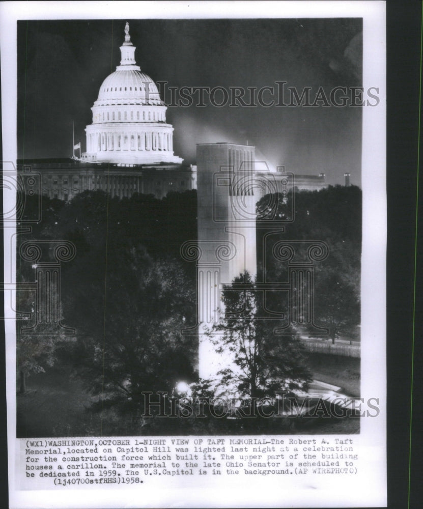 1958 Press Photo Robert A. Taft Memorial Capitol Hill- RSA15905 - Historic Images