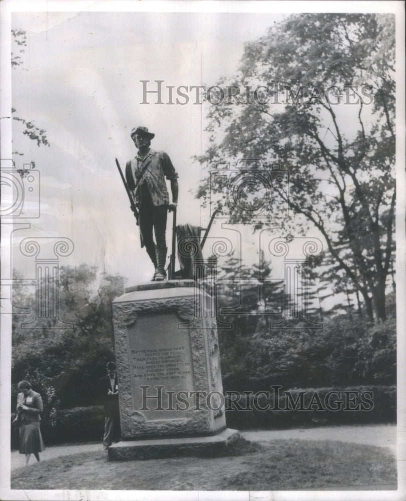 1969 Press Photo Minute Man Statue Daniel Chester Frenc- RSA16233 - Historic Images
