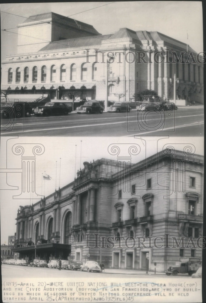 1945 Press Photo Opera House Civic Auditorium San Franc- RSA16327 - Historic Images