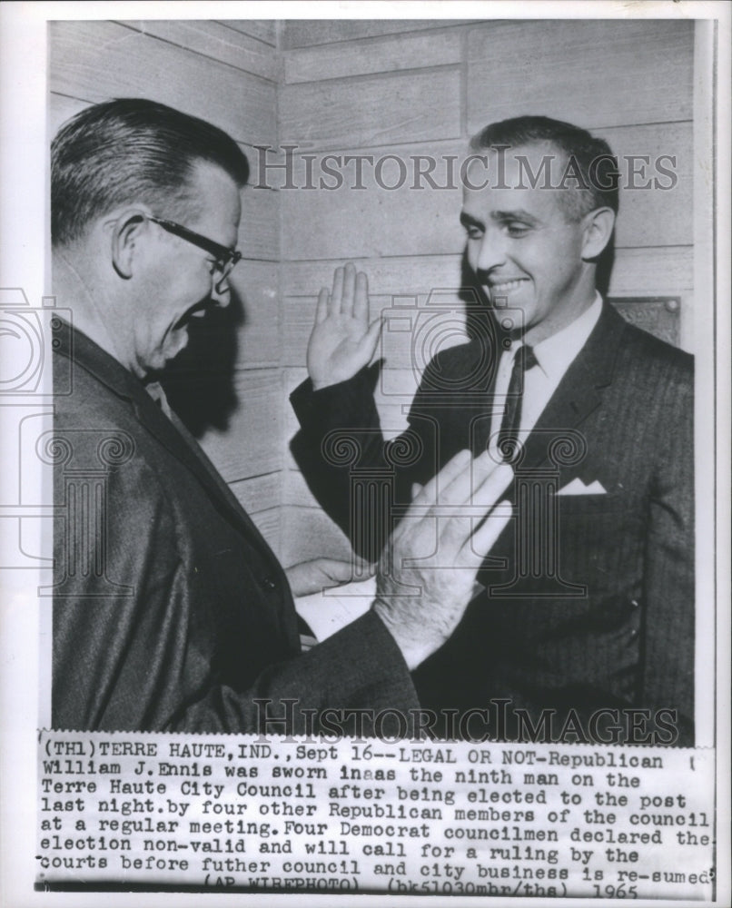 1965 William J. Ennis Terre Haute City Coun - Historic Images