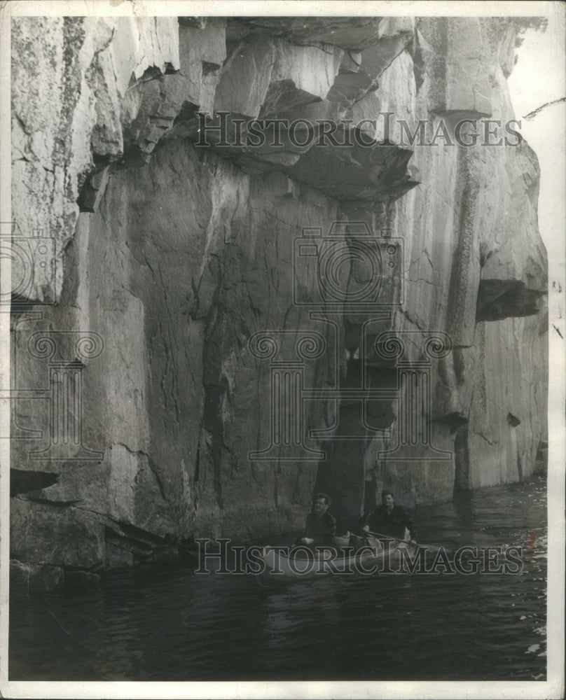 1951 Lac La Croix Minnesota rock wall mural - Historic Images