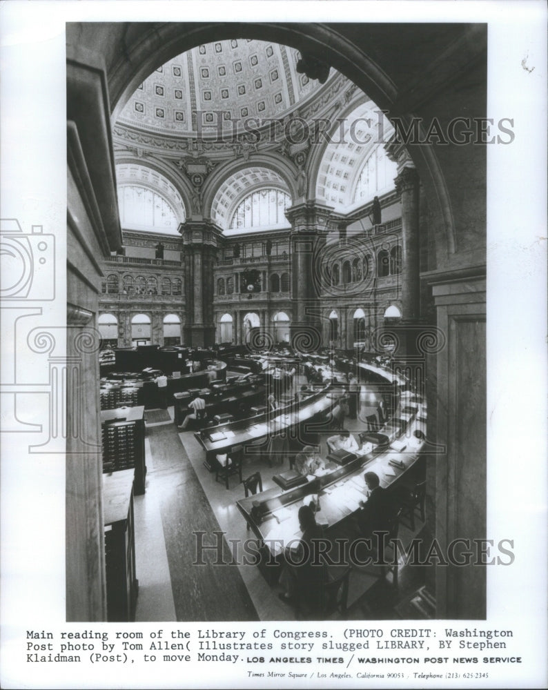 1977 Main reading room Library congress Tom - Historic Images