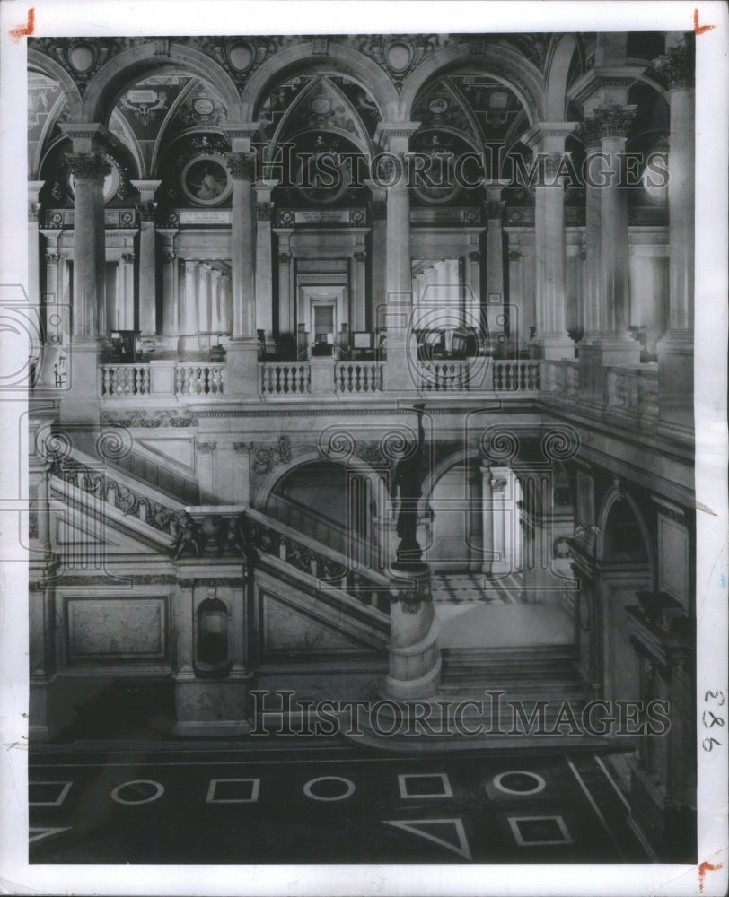 1958 Press Photo Library of Congress Grand Hall- RSA16651 - Historic Images