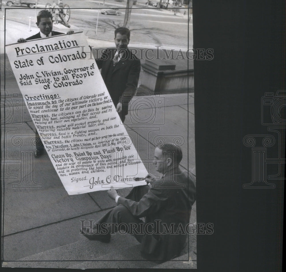 1945 Governor Vivian proclamation Ralph Mac - Historic Images