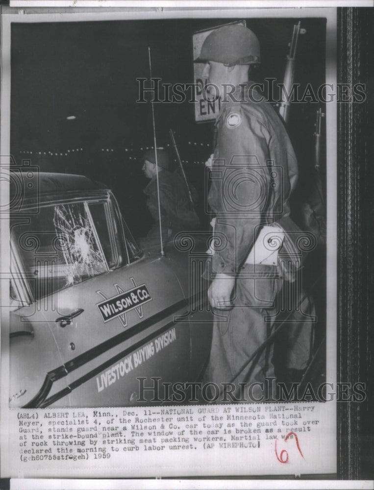 1959 Minnesota Guardsman Alert from Violent - Historic Images