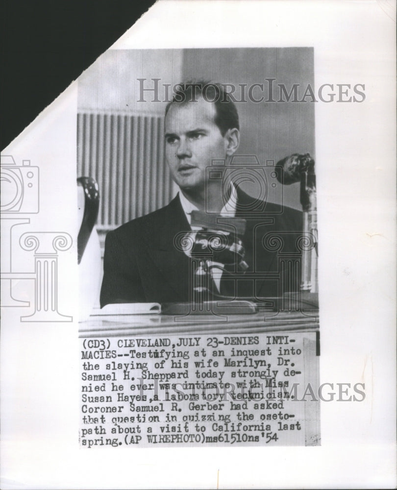 1954 Press Photo Dr. Samuel H. Sheppard Is Testifying A- RSA17097 - Historic Images