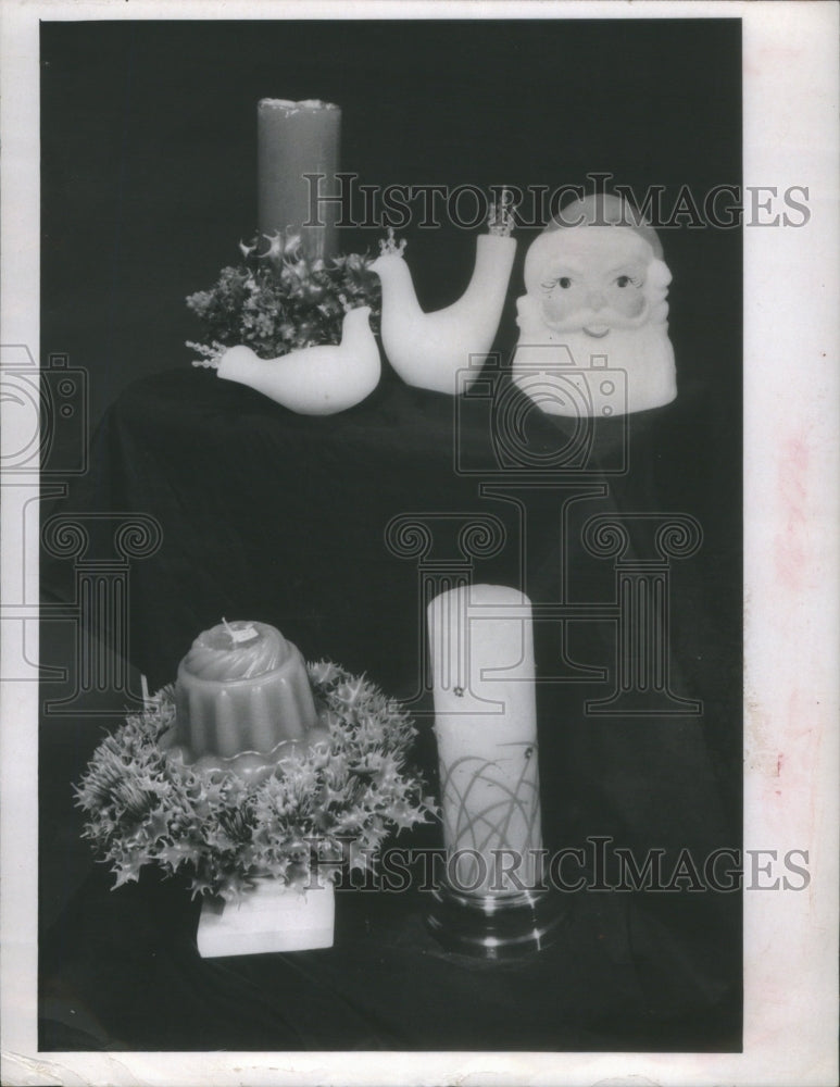 1967 Christmas Holiday Candles - Historic Images