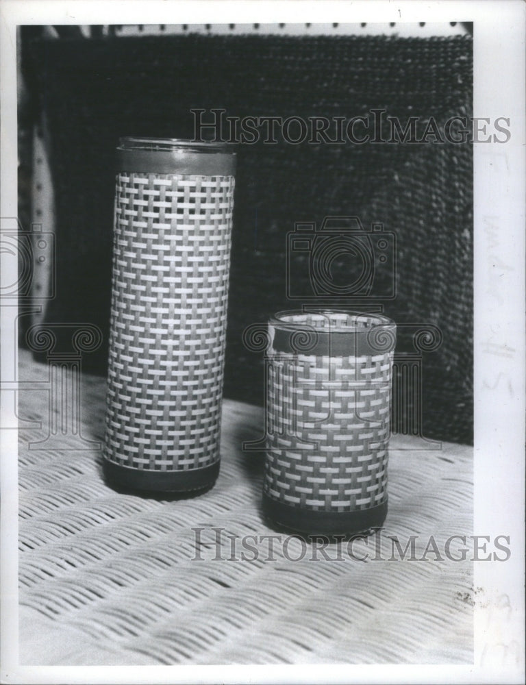 1979 GLASS ENCASED CANDLES - Historic Images