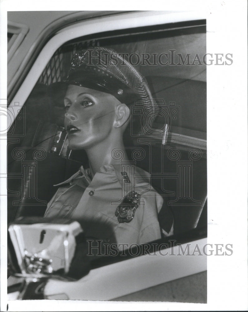 1991, Law Enforcement Mannequin Dressed Badg- RSA17519 - Historic Images