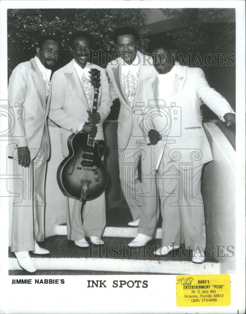 Press Photo Jimmie Nabbie Ink Spots vocal group rhythm- RSA17817 - Historic Images