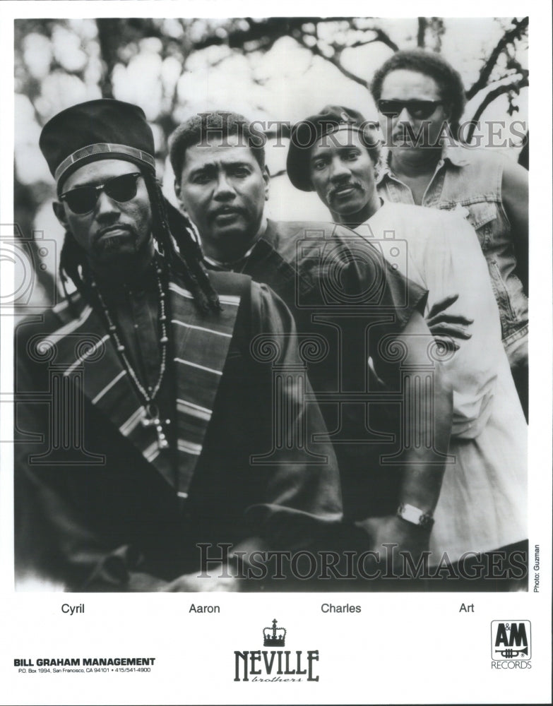 1995 Press Photo The Neville Brothers American R&amp;B Soul - Historic Images