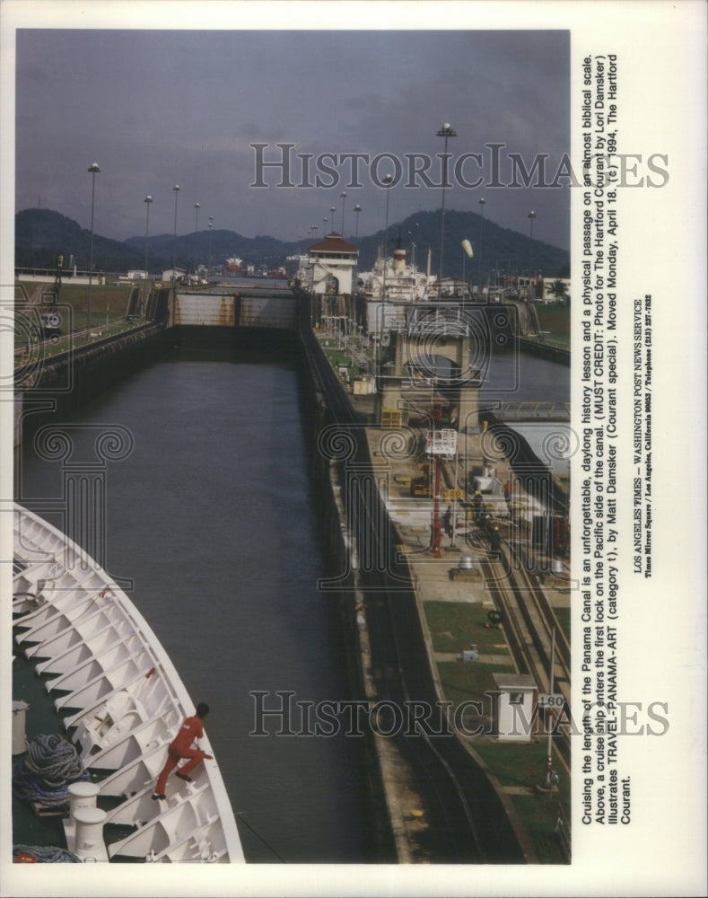 1994 Cruise Ship Panama Canal Lock - Historic Images