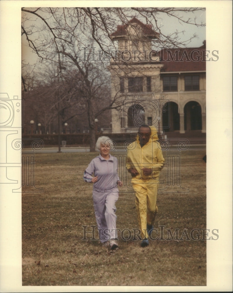 1993 Jogging Detroit Woman Men - Historic Images