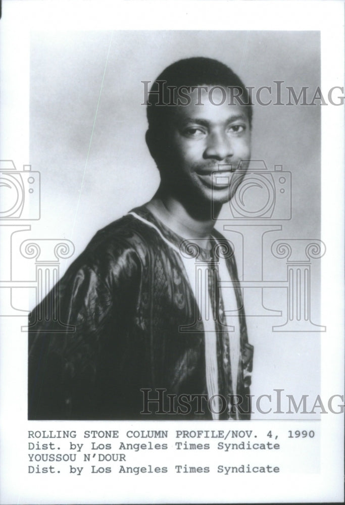 1990 Press Photo Youssou N&#39;Dour Senegalese Singer Percu- RSA18343 - Historic Images