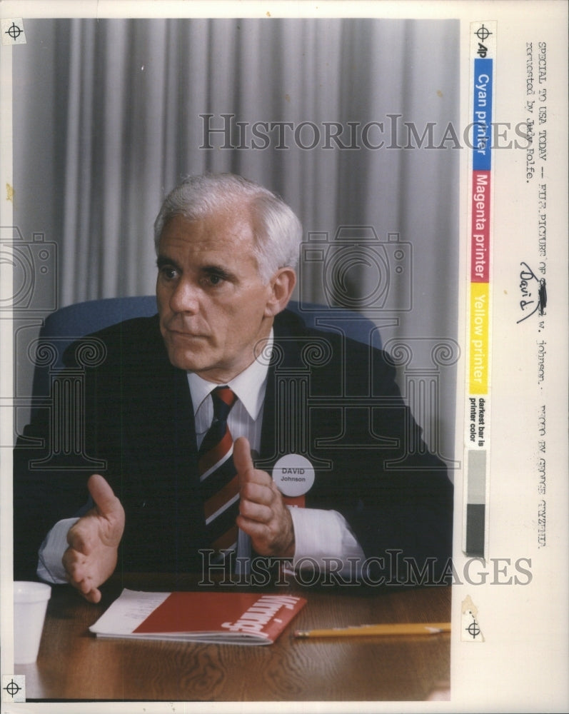 1991 Business Executive David W. Johnson - Historic Images