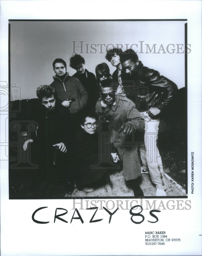 1987 Press Photo Crazy 8s College Bands Pacific Northwe - Historic Images