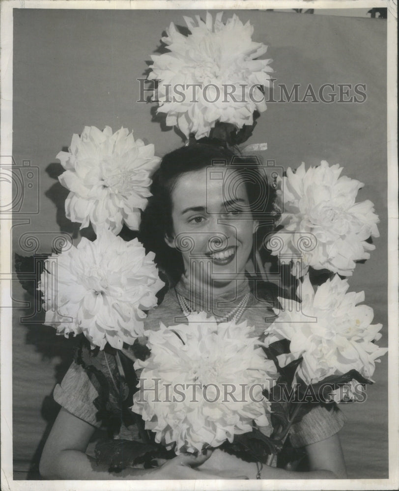 1950 Martha Curtin dahlia flower Month - Historic Images