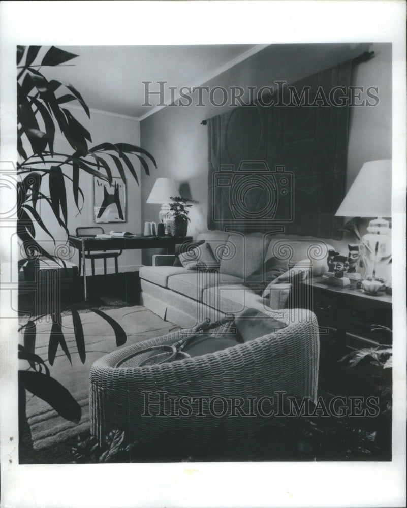 1971 Press Photo Living Room Designed By Ving Smith- RSA19067 - Historic Images