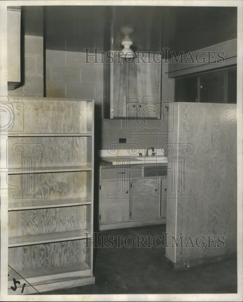 1952 View of kitchen at Prairie Ave Courts - Historic Images