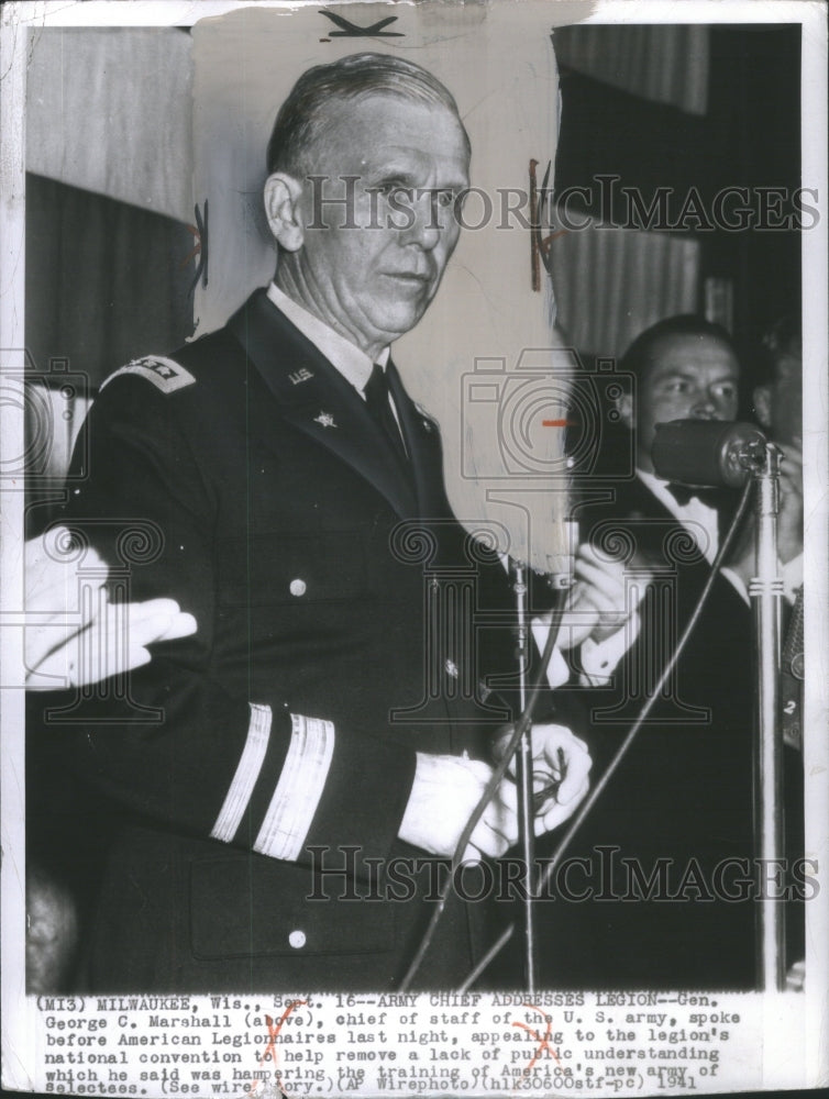 1941 Army chief addresses Legion Gen George - Historic Images