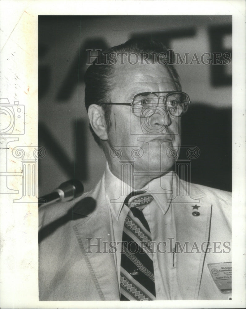 1981 Press Photo William Marshall President Michigan AL - Historic Images