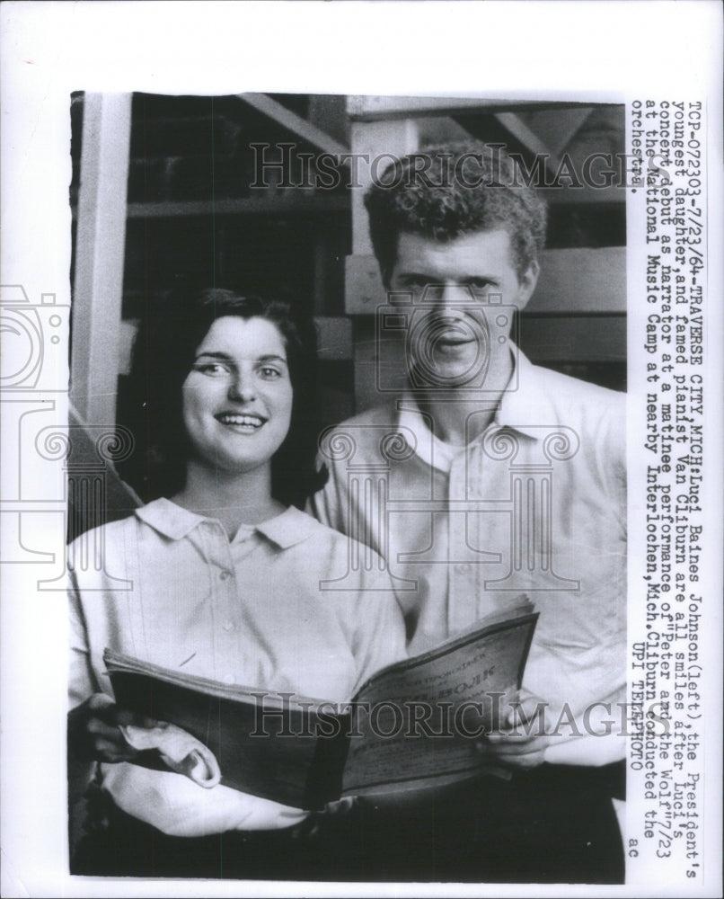 1964 Luci Baines Johnson &amp; Van Cliburn - Historic Images