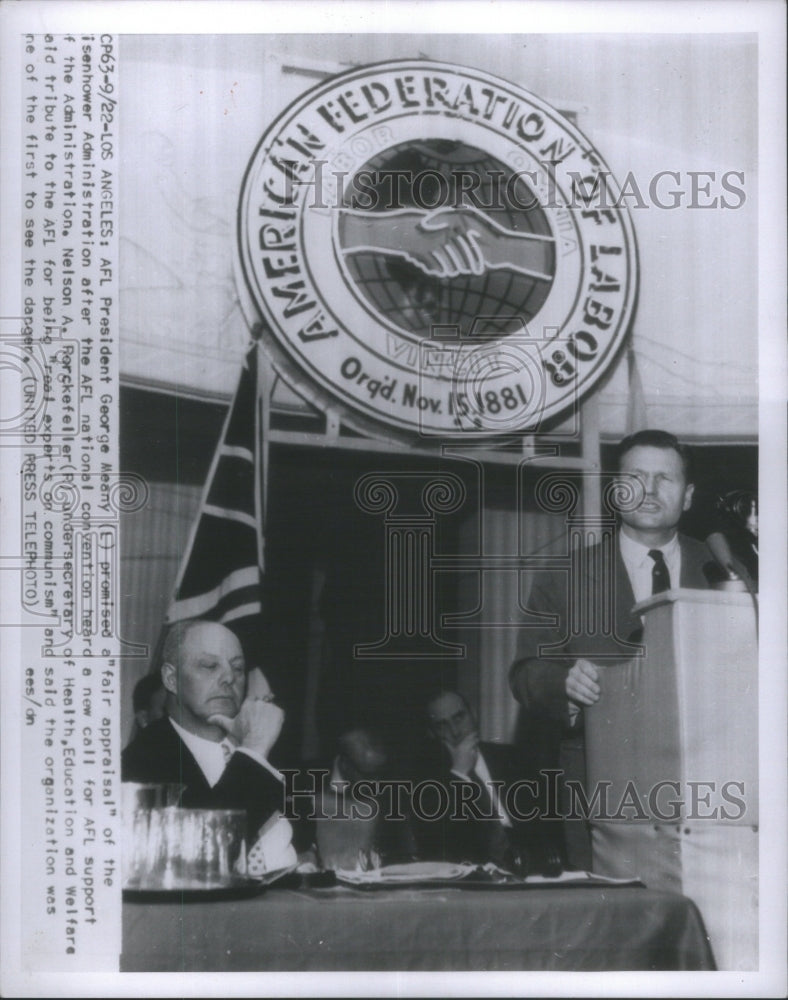 1922 AFL President George Meany Eisenhower - Historic Images