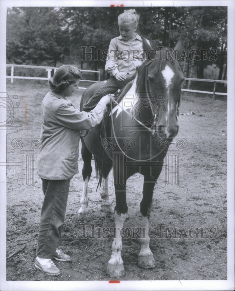 1957 Horse Riding YMCA Camp Michigan - Historic Images