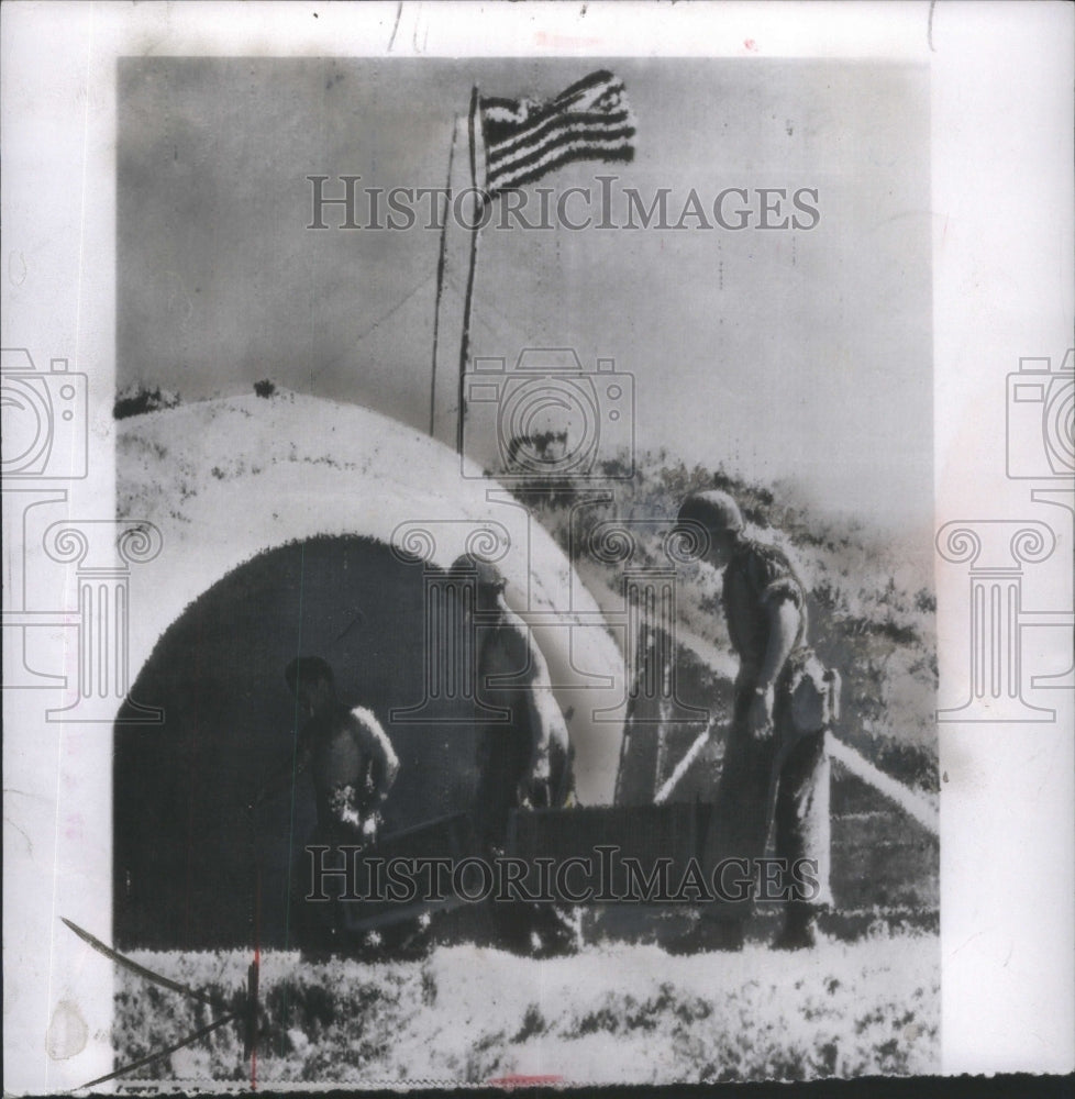 1950, American Flag Flying Over Pohang, Kore- RSA20063 - Historic Images