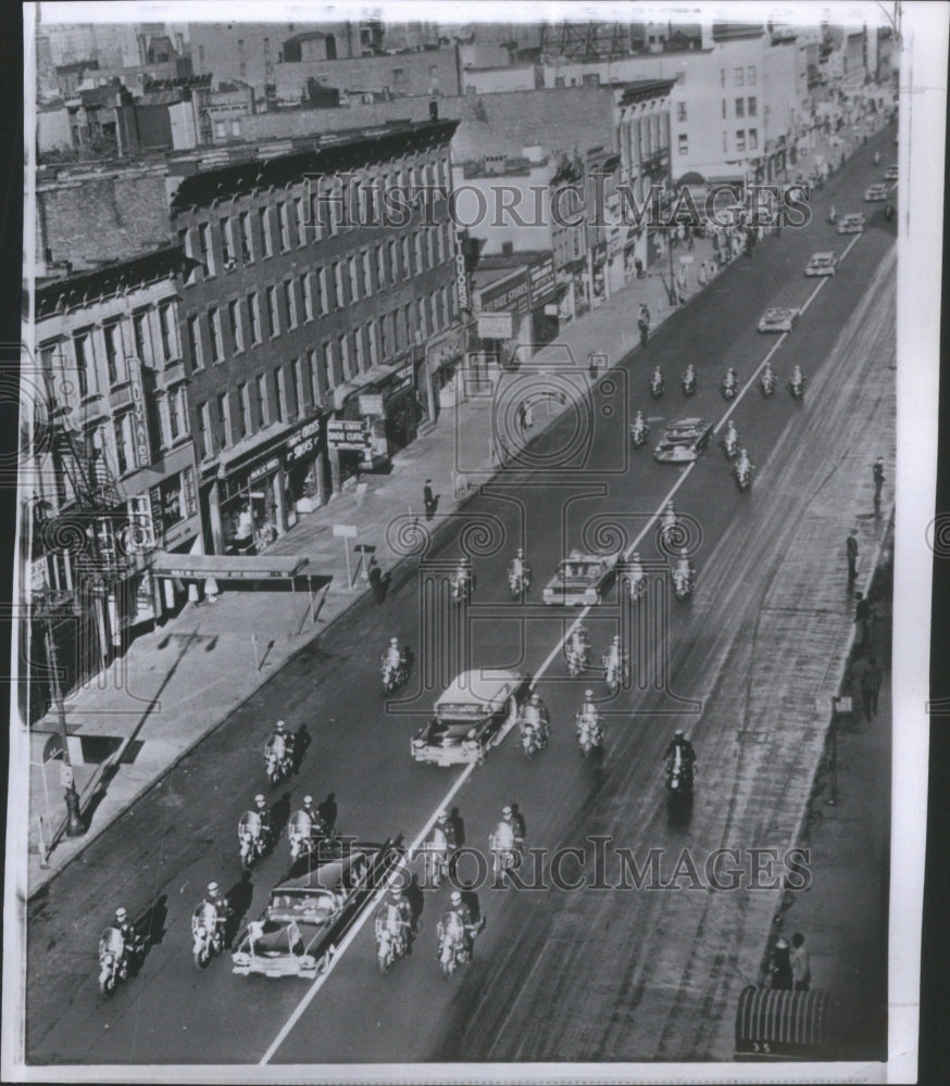 1959 Press Photo Soviet Premier Khrushchev motorcade, U- RSA20171 - Historic Images