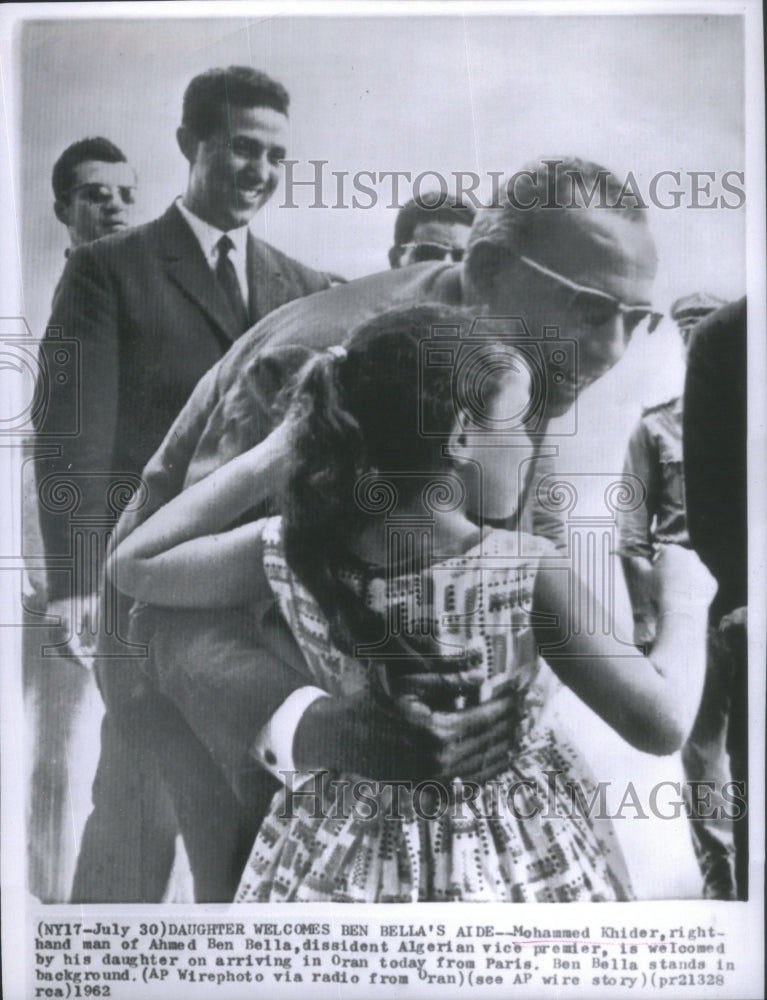 1962 Mohammed Khider Daughter Premier Ahmed - Historic Images