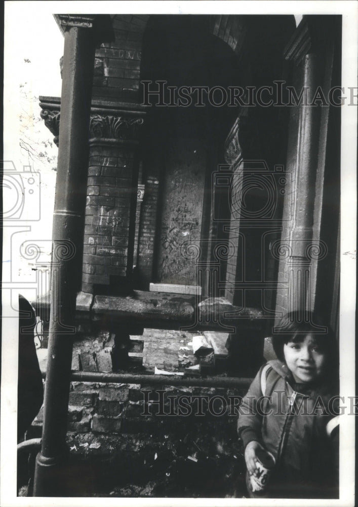 1979 Chicago Area Neighborhood Front Porch - Historic Images