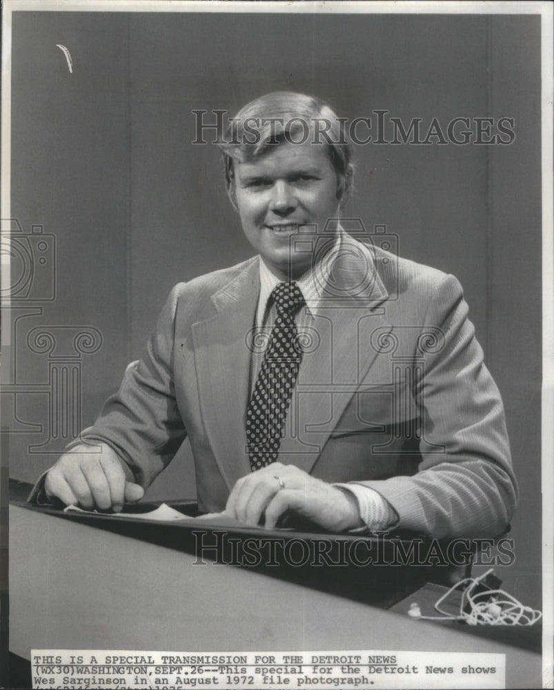 1975 Press Photo Wes Sarginson Detroit News Washington- RSA21075 - Historic Images