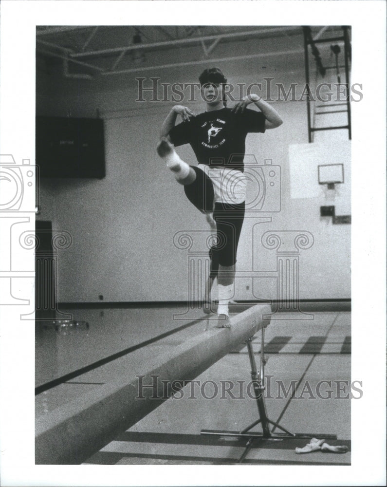 1984 Gymnastics Troy High School Michele Si - Historic Images