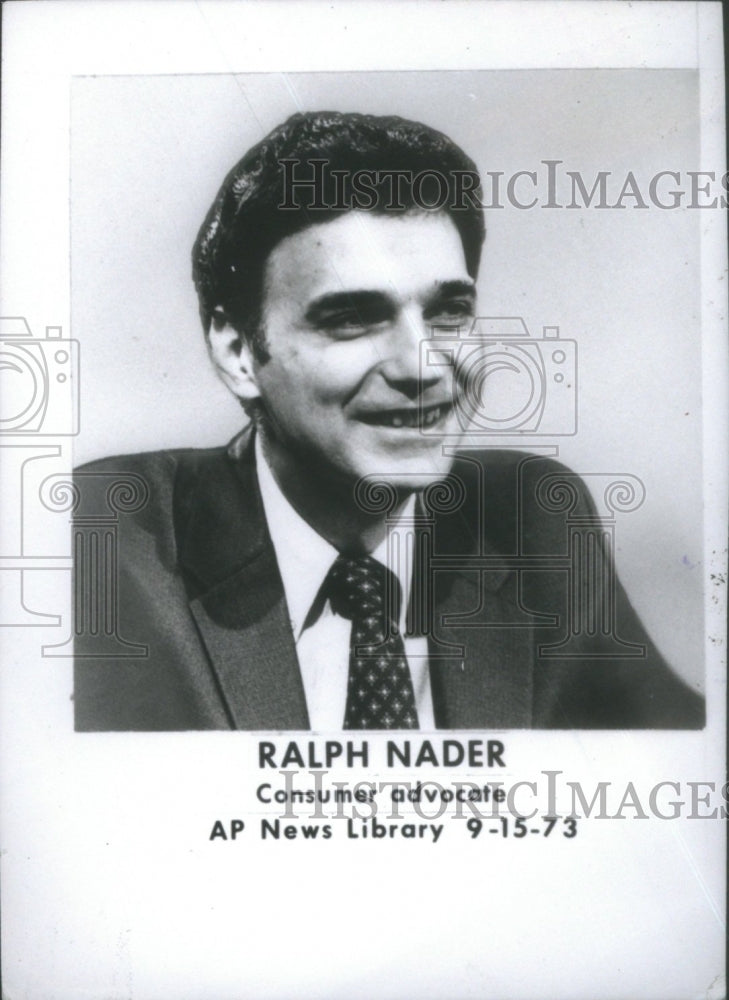 1973 Press Photo Ralph Nader Consumer Advocate- RSA21357 - Historic Images