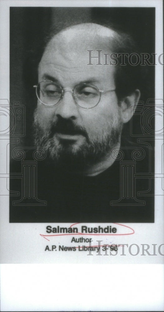 1996 Sir Ahmed Salman Rushdie Indian Britis - Historic Images