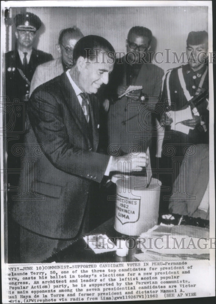 1962 Fernando Belaunde Terry President Peru - Historic Images