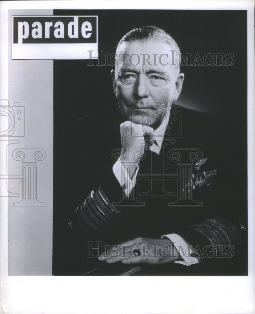 1954 Adm. Arthur Rudford On The Front Of Pa - Historic Images