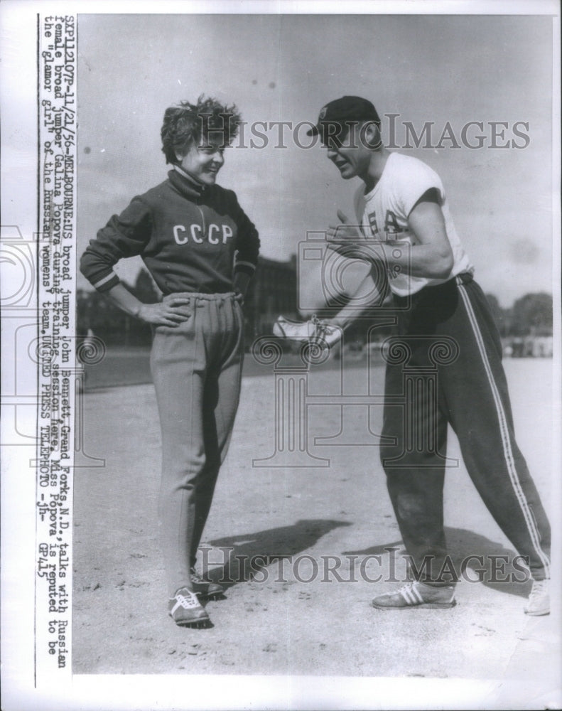 1956 U.S.Broad Jumper John Bennett and Russ - Historic Images