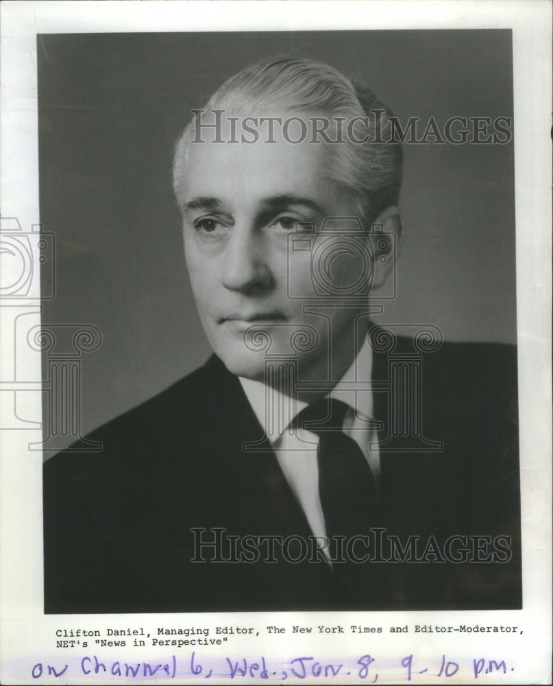 1968 Clifton Daniel Managing Editor The New - Historic Images