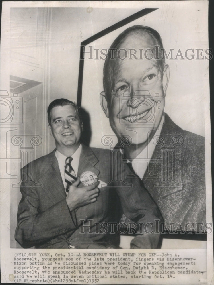 1952 Press Photo John Roosevelt Eisenhower Nixon Presid- RSA22037 - Historic Images