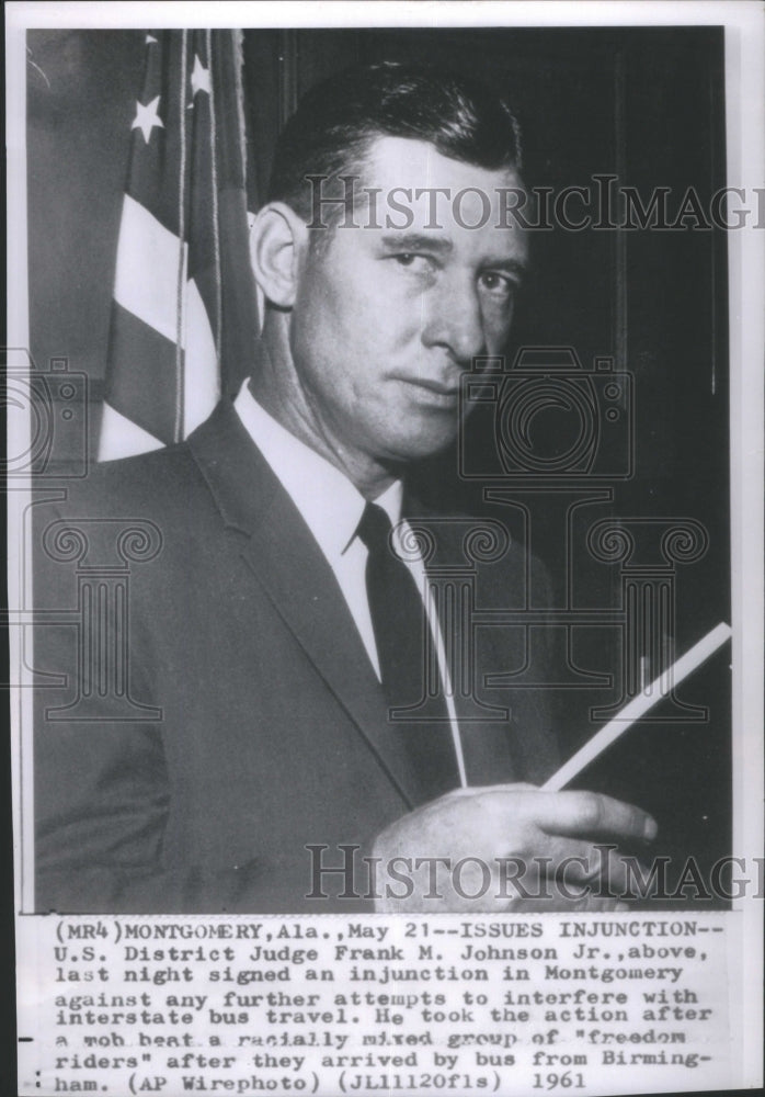 1961 US district Judge Frank Johnson travel - Historic Images