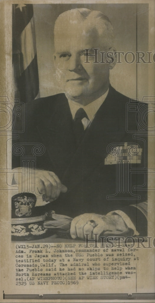 1969 Cm Adm Frank Johnson Japan naval force - Historic Images