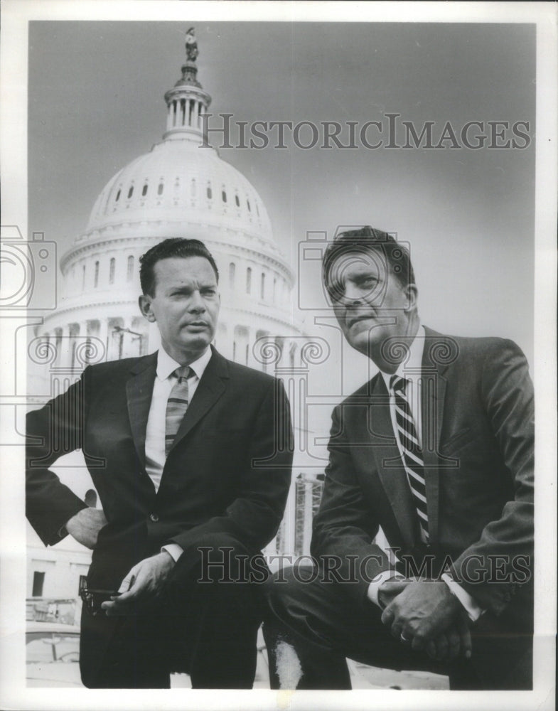 1961 Press Photo NBC Newscasters Dave Brinkley Chet Hun- RSA22539- Historic Images