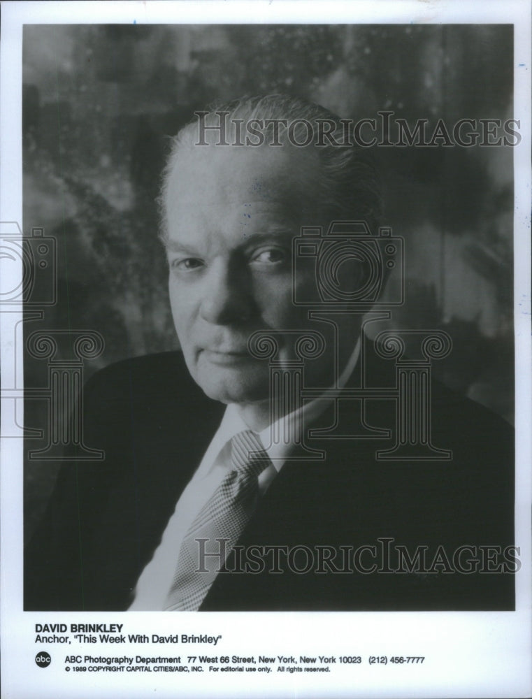 1996 Press Photo David Brinkley Anchor ABC Newscaster- RSA22553 - Historic Images