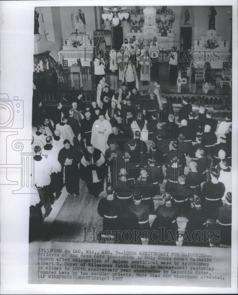 1957 Press Photo Holy Cross Roman Catholic Church solem- RSA22933- Historic Images