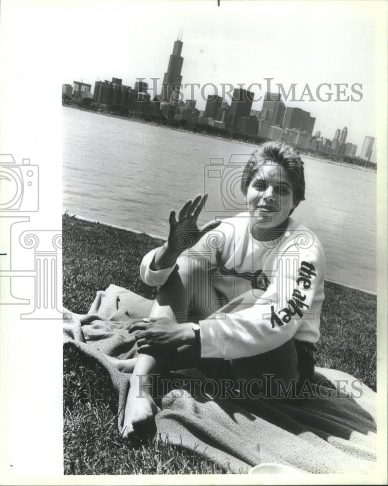 1984 Press Photo Jogging bike ride fitness streetville - Historic Images