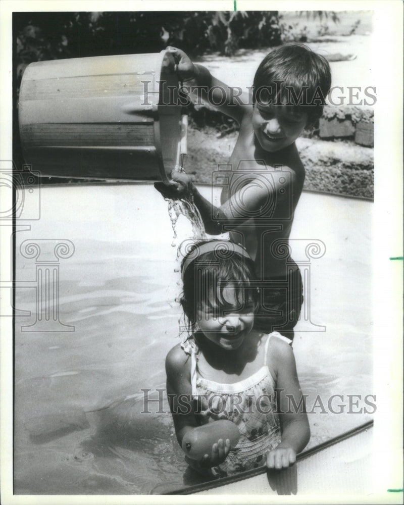 1984 Gina Basile-Unconcerned-Brother Shawn- - Historic Images